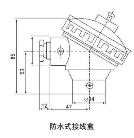 r型熱電偶防水式接線盒圖